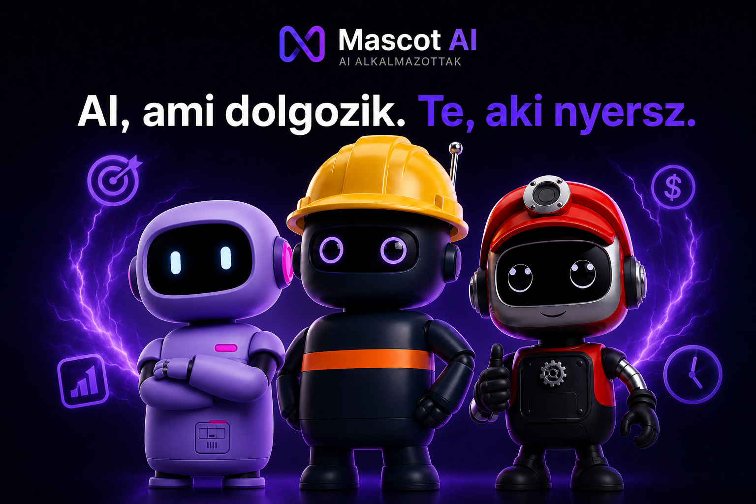 MascotAI digitális alkalmazottak — AI csapat, ami helyetted dolgozik